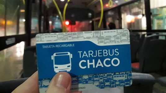En Chaco solo se puede pagar con Tarjebus, no hay opción de pagar en efectivo.