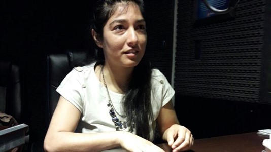 Pamela Marturana visitó los estudios de Radio Libertad. 