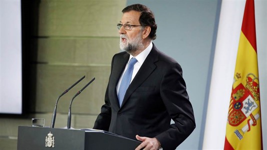 El presidente español desconoció la independencia declarada por Cataluña.