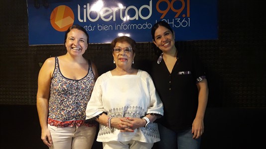 Lela pasó hoy por los estudios de Radio Libertad. 