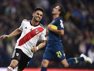 Gonzalo Martínez tras sentenciar el 3-1 ante Boca en la Libertadores 2018