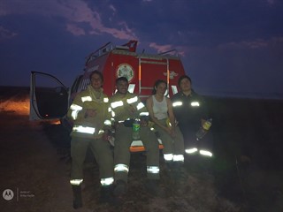 Foto: Parte del cuerpo de bomberos en un incendio reciente.